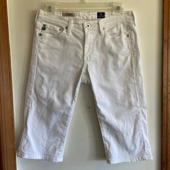 AG ADRIANO GOLDSCHMIED The Malibu Bermuda Length Shorts White Denim 27 - Picture 2 of 16